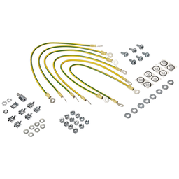 [PGK] Kit de Accesorios de Tierra Física, Para Gabinetes ProLine, Incluye 6 Cables 12 AWG de 411 mm de Largo Con Terminaciones de Anillo y Accesorios de Montaje M6 | PGK