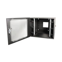 [WC2-P101-12] Gabinete de Pared Estándar de 19in, Abatible, de 12 UR, 610 mm de Profundidad, Color Negro | WC2-P101-12