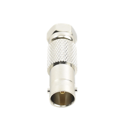 [RFB-1144] Adaptador en Línea para Video, de Conector BNC Hembra a F Macho, 75 Ohm, Níquel/ Oro/ Delrin. | RFB-1144