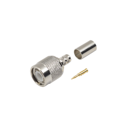 [RFT-1203-1X] Conector TNC Macho de Anillo Plegable para Cables LMR-240, RG-8/X, 9258, Niquel/Oro/Delrin. | RFT-1203-1X