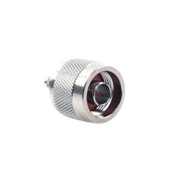[RFN-1005-C1] Conector N Macho Coaxial de Anillo Plegable para Cable RG-142/U, Niquel/ Oro/ Teflón. | RFN-1005-C1