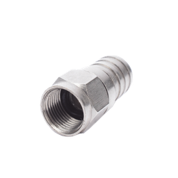 [RFF-1402-08] Conector F Macho, 75 Ohm, Plegable para Cable RG-6/U sin pin, Niquel/Polietileno. | RFF-1402-08