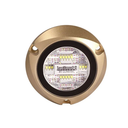 [101516] Luz led marina sumergible SeaBlaze X2, emite luz de color blanco y azul de 6000 lúmenes, fabricada en bronce naval con grado de protección IP68. | 101516