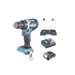 [DHP485SYX6] Rotomartillo/Taladro Inalámbrico (1/2") de 1,900 RPM, 18Vcc, Incluye 1 Batería BL1815N de 1.5Ah, 1 Cargador Modelo  DC18SD y Un Set de 75 Pzas  Modelo E-06943 | DHP485SYX6