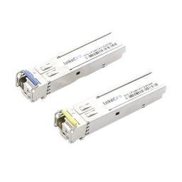 [LP-IND-SFP-BD-1G-10] Transceptores Ópticos Industriales Bidireccionales SFP (Mini-Gbic) / Monomodo 1310 & 1550 nm / 1.25 Gbps / 1000BASE-BX / Conector LC/UPC Simplex / DDM / Hasta 10 km / 2 Piezas | LP-IND-SFP-BD-1G-10