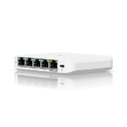 [USW-FLEX-2.5G-5] USW Flex Mini 2.5G Switch de 5 puertos 2.5G, Compacto, para Escritorio, se puede Energizar por PoE o con un Adaptador tipo USB-C | USW-FLEX-2.5G-5