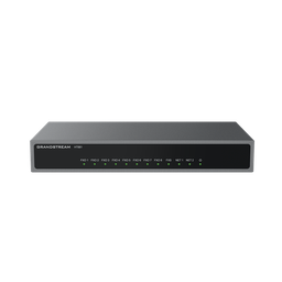 [HT-881] Gateway Analógico 8 FXO  (Conectar Lineas Analógicas) / 3 Perfiles SIP / 1 Puerto FXS / NAT de Alto Rendimiento / Soporte Lifeline / Fax T.38 / Cifrado AES / Failover SIP / Conferencia de Voz 3 Vías | HT-881