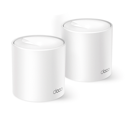 [DECOX10-2PACK] Kit 2 Routers Inalámbricos MESH Interior para Hogar / Doble Banda Wi-Fi 6 AX1500 Mbps / 2 Puerto Gigabit WAN/LAN / 2 Antenas Internas / Administración Mediante la App Deco (iOS, Android) / Protección HomeShield | DECOX10-2PACK