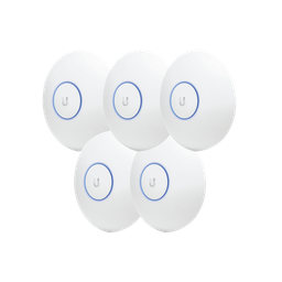 [UAP-AC-LR-5] Paquete de 5 Access Point UniFi de largo alcance, Doble banda 802.11ac MIMO2X2 para interior, PoE 802.3af, soporta 250 clientes, hasta 867 Mbps, Los equipos no incluyen poe se sugiere comprar aparte el  modelo POE-24-12W-G | UAP-AC-LR-5