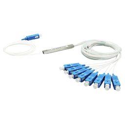 [TM-PLC-1X8UPC] Splitter (Divisor Óptico) tipo PLC, 1x8, conectores SC/UPC | TM-PLC-1X8UPC