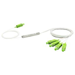 [TM-PLC-1X4APC] Splitter (Divisor Óptico) tipo PLC, 1x4, conectores SC/APC | TM-PLC-1X4APC