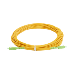 [LPSM3SCASCAS15] Jumper de Fibra Óptica Monomodo SC/APC - SC/APC Simplex, Color Amarillo, 15 Metros (49.21 Pies) | LPSM3SCASCAS15