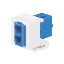 [NKDLCMZIW] Módulo Acoplador LC Duplex, para Fibra Óptica Monomodo OS1/OS2, Tipo Keystone, Color Blanco Mate | NKDLCMZIW
